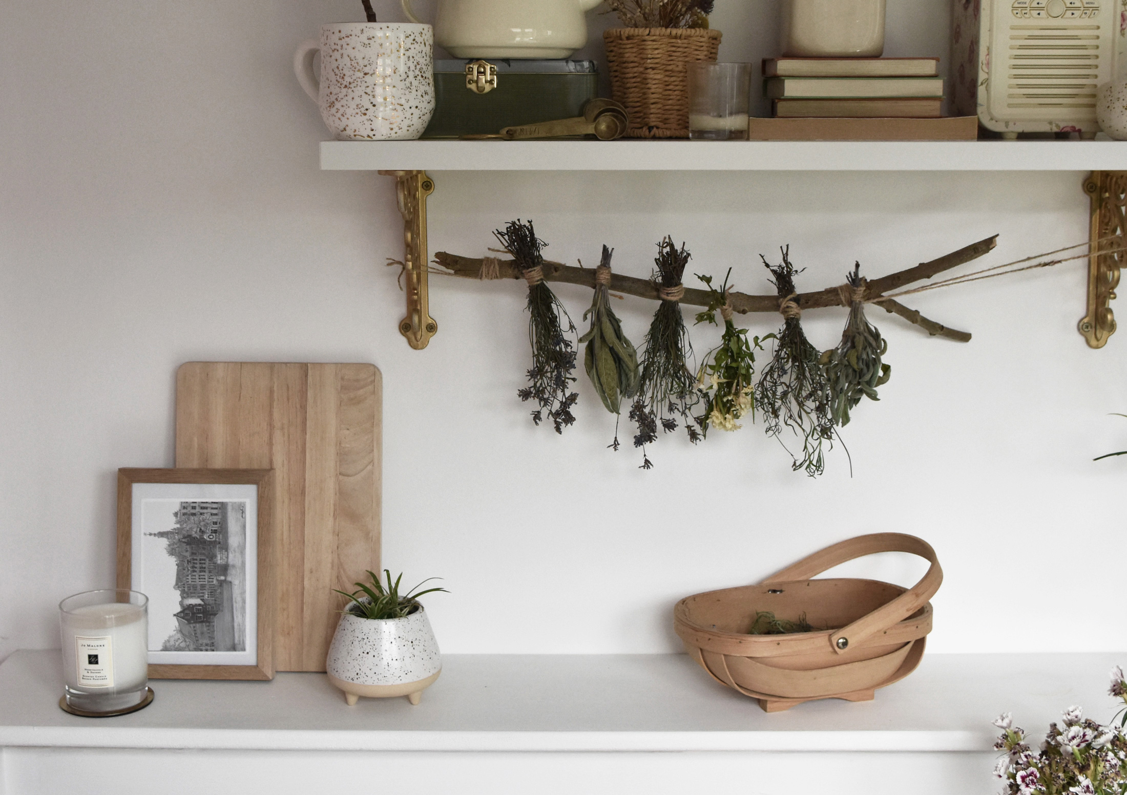 DIY Herb and Flower Drying Rack • Hollie Berries